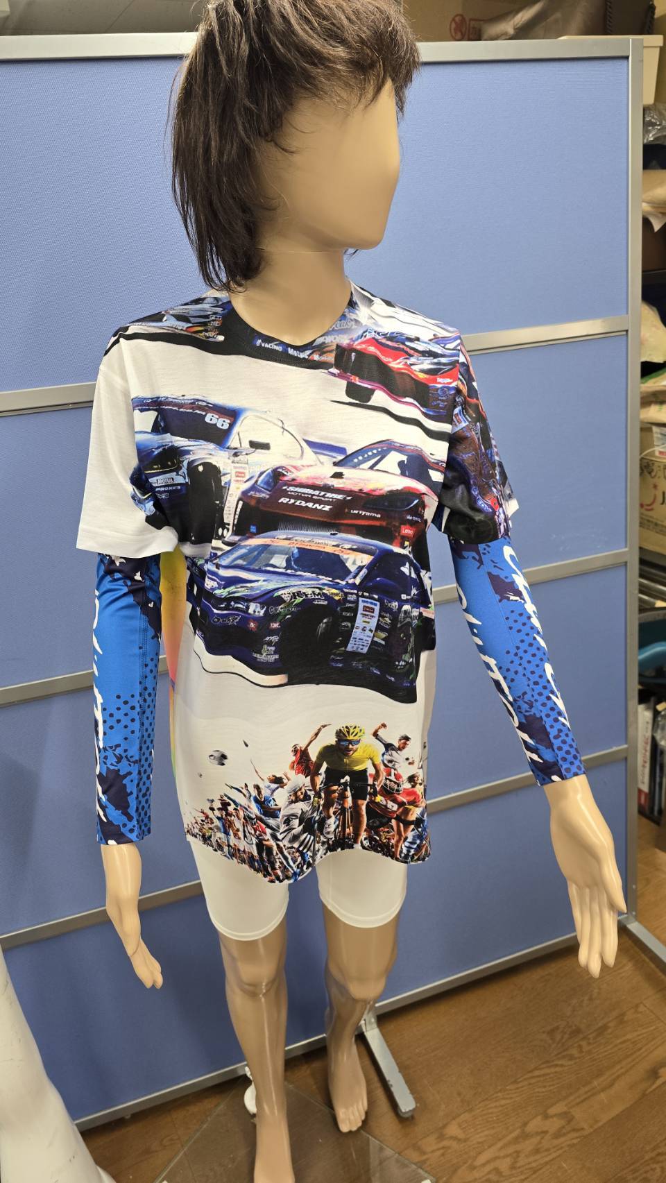 Tシャツ昇華転写プリント（レーシングカーデザイン）正面