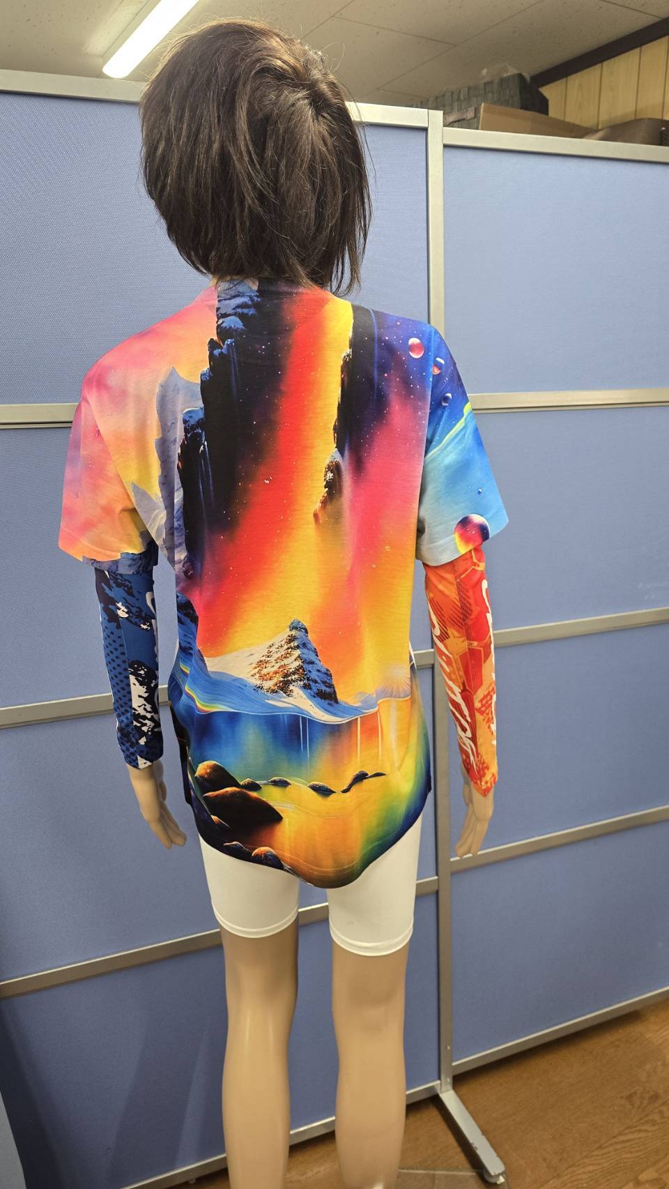 Tシャツ昇華転写プリント（オーロラデザイン）背面