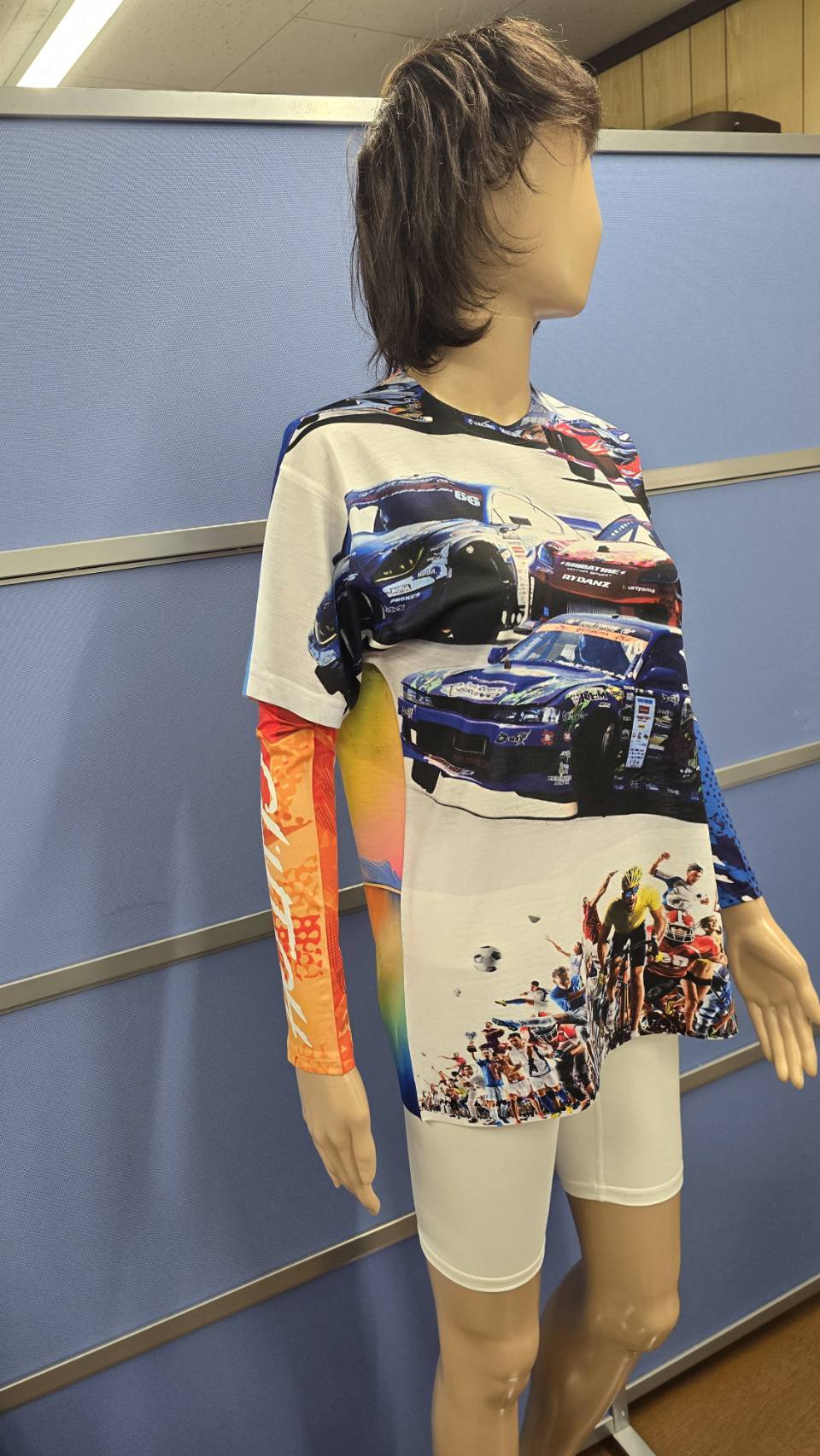 Tシャツ昇華転写プリント（レーシングカーデザイン）横